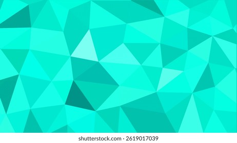 Abstract polygon design in vibrant turquoise shades. Perfect as a versatile background for design, presentations, or creative projects. Contemporary, minimalistic, and stylish geometric art.