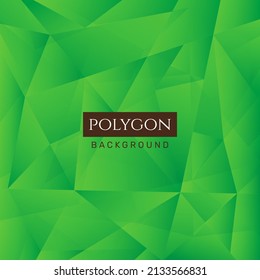 Abstract polygon effect green background - Vector.