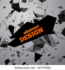 Abstract polygon explosion background for business presentation.