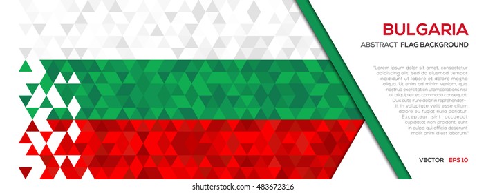 Abstract polygon Geometric Shape background Bulgaria flag