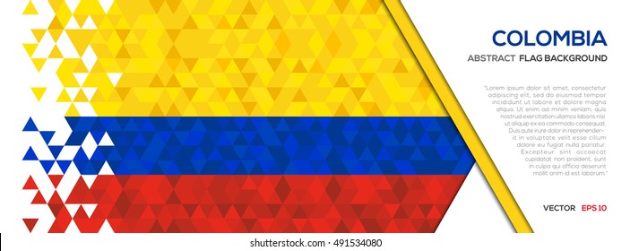 colombia wallpaper images stock photos vectors shutterstock https www shutterstock com image vector abstract polygon geometric shape background flag 491534080