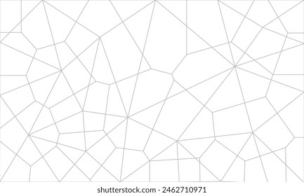 Abstract polygon geometric structure line on white background. Mosaic pattern concept