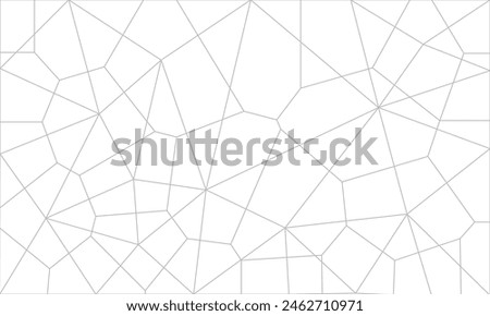 Abstract polygon geometric structure line on white background. Mosaic pattern concept