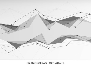 Abstract polygon geometry shape. Polygonal with connecting dots and lines. Graphic concept for your design
