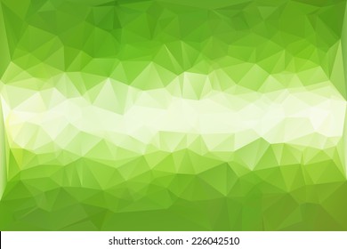 Abstract polygon green grass color background, vector.