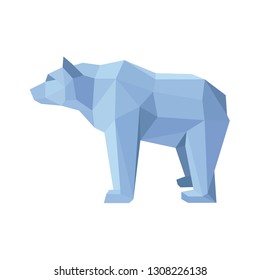Abstract polygon grizzly bear professionally drawn illustration for your business logo
