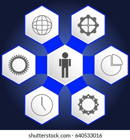 Abstract polygon infographic template for add icon and text