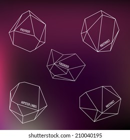 Abstract Polygon Labels for hipster style design.