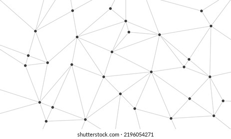 Abstract polygon lines geometry network background template. Low poly linked graphic vector.