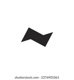 Abstract polygon logo in black and white background