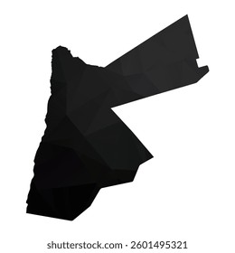 Abstract Polygon - Low Poly Color Black Jordan map. Vector Illustration eps10.