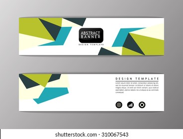 Abstract polygon modern design, banner set,site,Vector illustration
