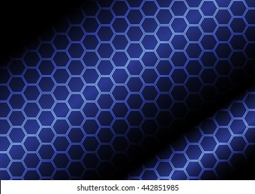 Abstract polygon on dark blue business background
