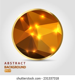Abstract polygon on a white isolated background. Vector EPS 10 illustration.