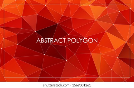 Abstract Polygon with orange color