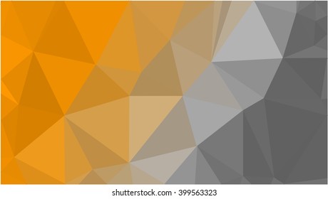 Abstract polygon orange gray background