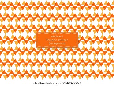 Abstract polygon pattern background, arranged triangles in straight line style with transparency, orange color tone