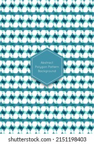 Abstract polygon pattern background, arranged triangle shapes with transparent style, green - cyan color tone