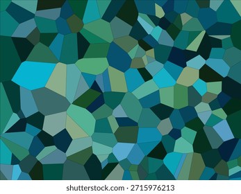 Abstraktes Polygonmuster mit Blau- und Grüntönen