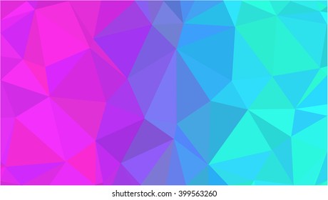 Abstract polygon pink cyan background
