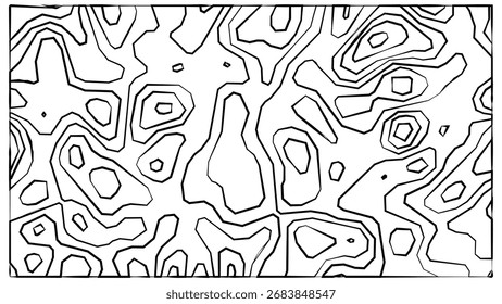 Fundo em ziguezague de rabisco em polígono abstrato em preto e branco. Textura estilo doodle geométrico ideal para papéis de parede modernos. projetos de design gráfico. cenários modernos. e criações de padrão sem costura.