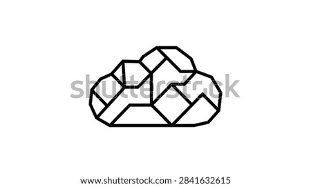 Abstract polygon shape representing a cloud.