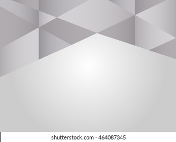 Abstract polygon in silver shade and grey tone as background that provides empty space in order to display title or product.