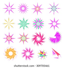 Abstract  the  polygon for star on white background