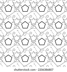 polígono abstracto y estrella Vector patrón sin fisuras. Textura moderna y elegante.Endless Resumen Fondo
