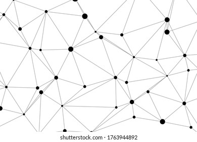 abstract polygon style  lines with dots background