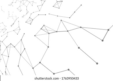 líneas de estilo de polígono abstracto con fondo de puntos
