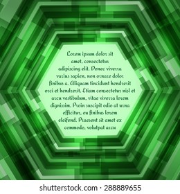 Abstract polygon text layout of green color for any design project