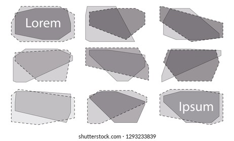 abstract polygon text tag label background