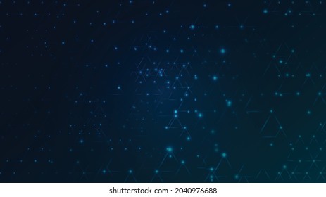 abstract polygon triangle futuristic vector background lights in Dark