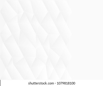 Abstract. polygon triangle paper white Background ,light and shadow ,Vector 