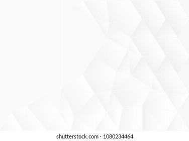 Abstract. polygon triangle paper white Background ,light and shadow ,Vector 