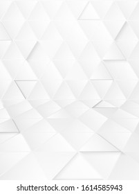 Abstract. Polygon triangle paper white background. light and shadow .Vector.