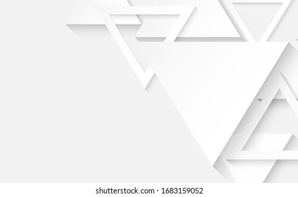  Abstrakt. Polygondreieck, weißer Hintergrund. Licht und Schatten .Vektorillustration.