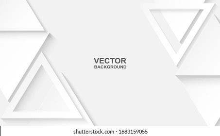  Abstrakt. Polygondreieck, weißer Hintergrund. Licht und Schatten .Vektorillustration.