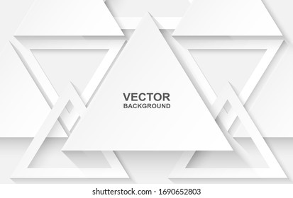  Abstrakt. Polygondreieck, weißer Hintergrund. Licht und Schatten .Vektorillustration.