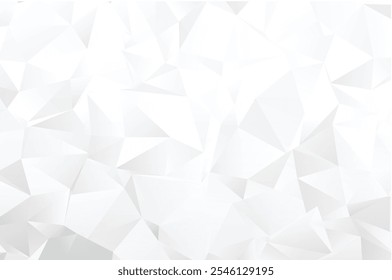 Abstrakt Polygon Dreieck Papier weißer Hintergrund. Licht und Schatten .Vektor.