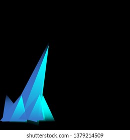 abstract polygon vector. Light Blue, Green hexagon mosaic texture