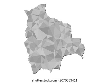 Abstract Polygon Vector Map of Bolivia, Bolivia concept illustration.