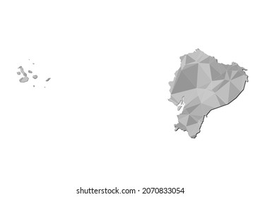 Abstract Polygon Vector Map of Ecuador, Ecuador concept illustration.