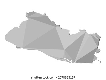 Abstract Polygon Vector Map of El Salvador, El Salvador concept illustration.