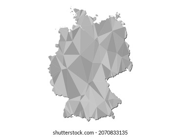 Abstract Polygon Vector Map of Germany, Germany concept illustration.