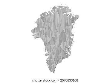 Abstract Polygon Vector Map of Greenland, Greenland concept illustration.