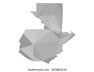 Abstract Polygon Vector Map of Guatemala, Guatemala concept illustration.
