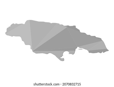 Abstract Polygon Vector Map of Jamaica, Jamaica concept illustration.