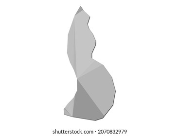 Abstract Polygon Vector Map of Liechtenstein, Liechtenstein concept illustration.